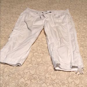White Cargo Capris